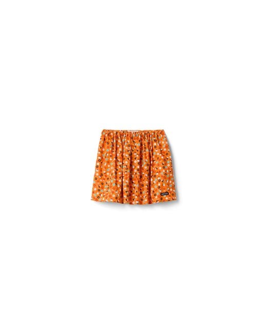Miu Miu Orange Poplin Skirt