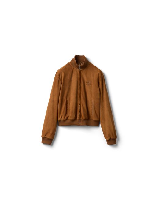 Miu Miu Brown Waxed Suede Jacket