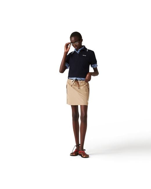 Miu Miu Natural Technical Fabric Miniskirt