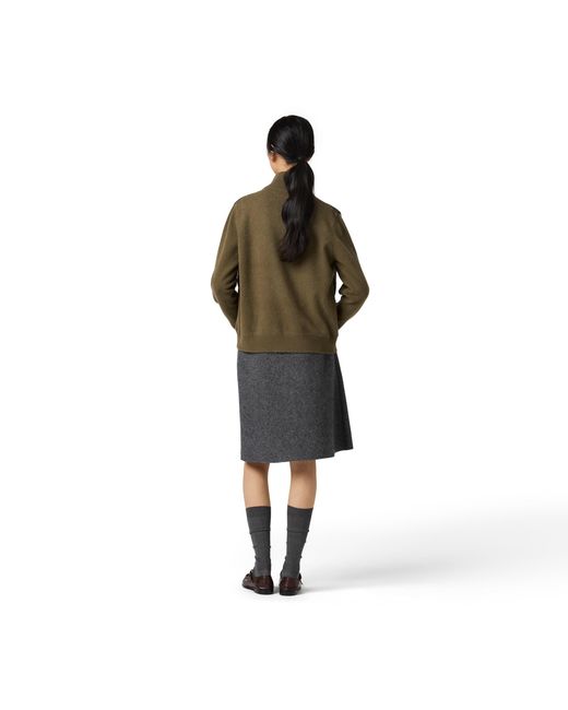 Miu Miu Green Down-Filled Cashmere Zipper Cardigan