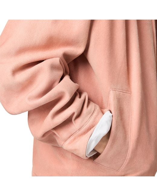 Miu Miu Pink Waxed Suede Blouson Jacket