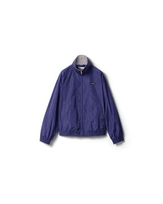 Miu Miu Blue Technical Poplin Blouson Jacket