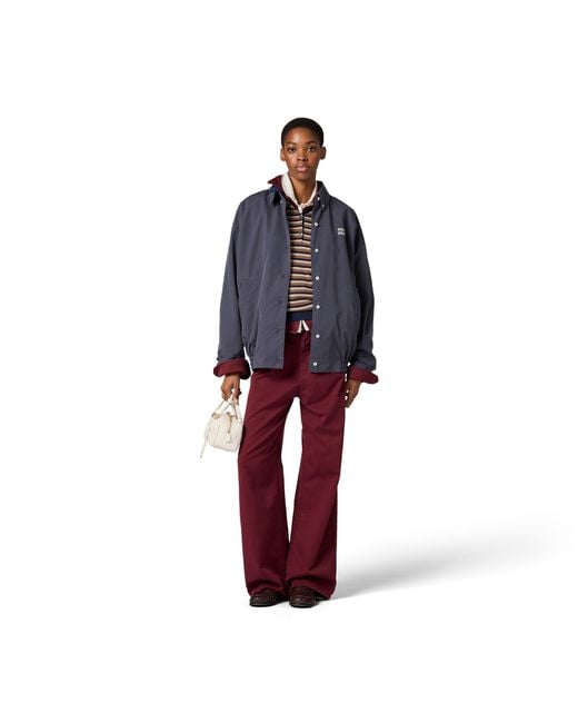 Miu Miu Blue Old Poplin Blouson Jacket