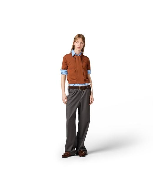 Miu Miu Gray Stretch Wool Pants