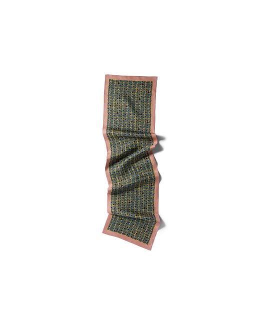 Miu Miu Green Printed Twill Scarf