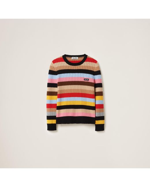 Miu Miu Multicolor Cashmere Sweater