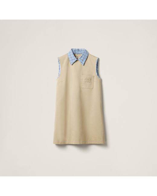 Miu Miu Natural Chino Mini-Dress