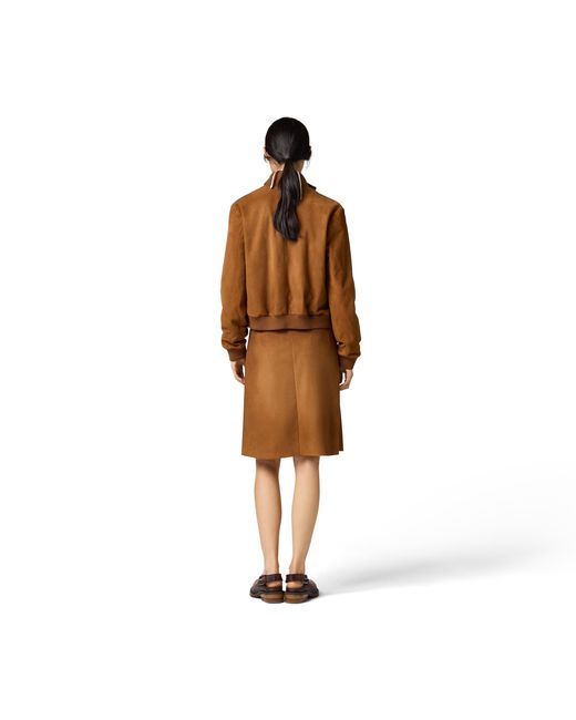 Miu Miu Brown Waxed Suede Jacket