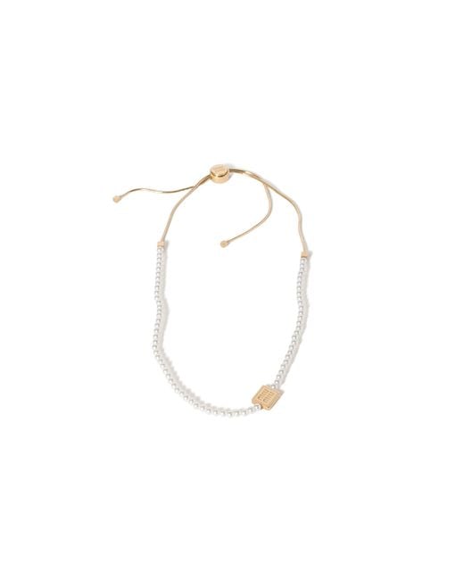 Miu Miu Natural Pearl And Metal Choker