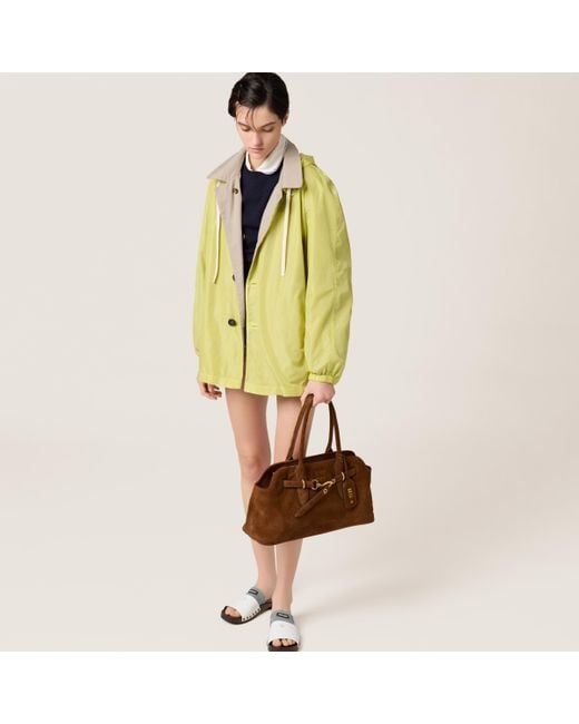 Miu Miu Brown Aventure Suede Bag