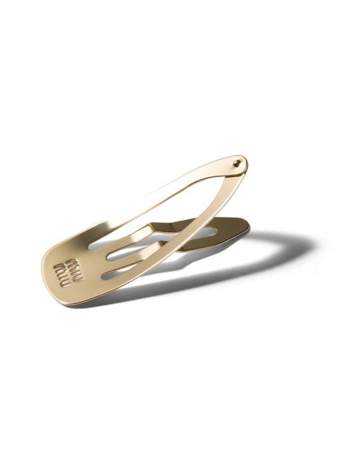 Miu Miu Metallic Metal Hair Clips