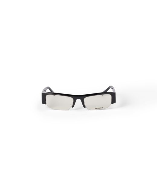 Miu Miu White Vedette Sunglasses