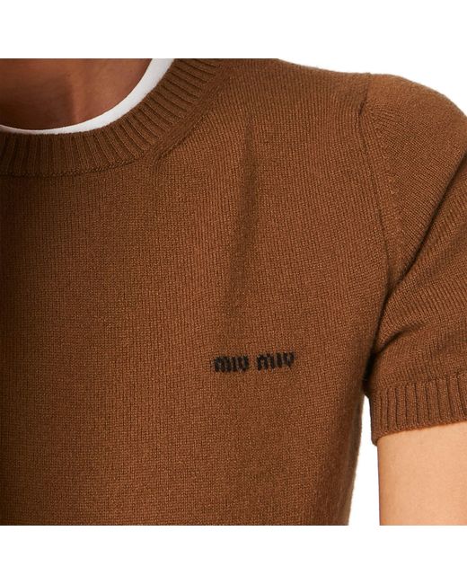 Miu Miu Brown Cashmere Sweater