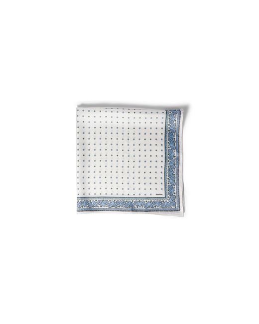 Miu Miu Blue Printed Twill Scarf