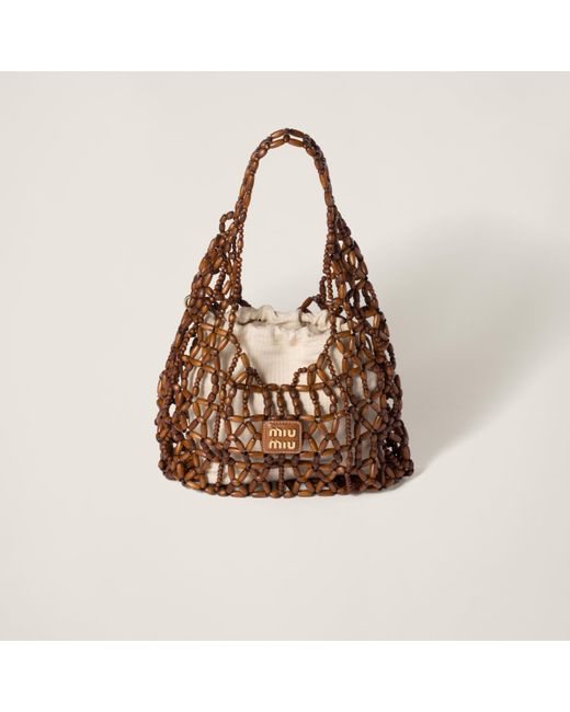 Miu Miu Brown Mesh Bag