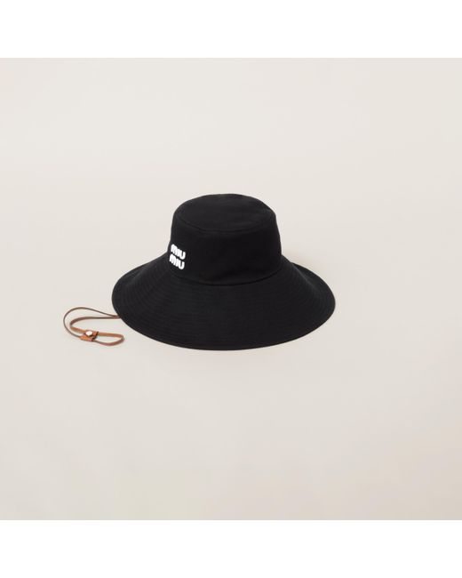 Miu Miu Black Drill Hat