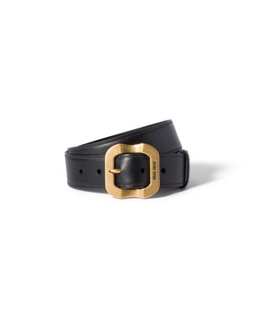 Miu Miu Blue Leather Belt