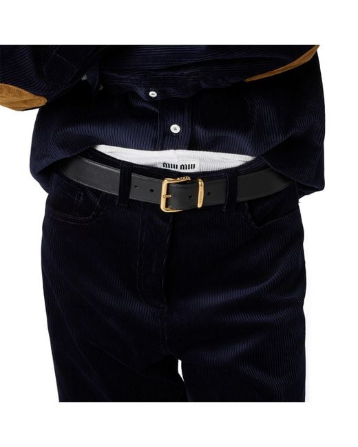 Miu Miu Black Corduroy Pants