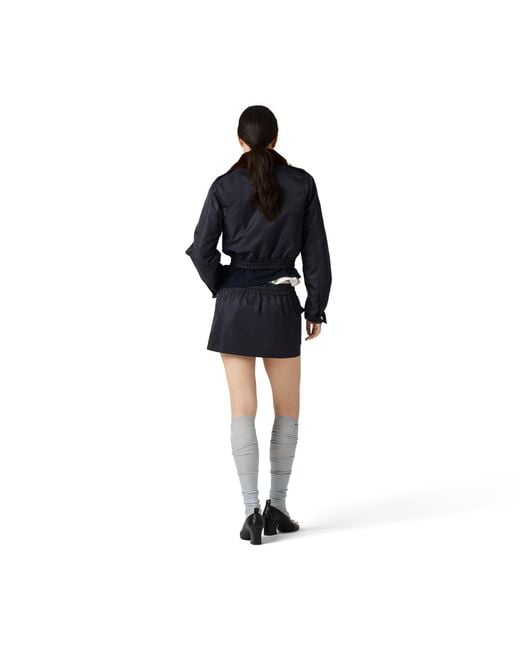 Miu Miu Black Technical Gazar Blouson Jacket