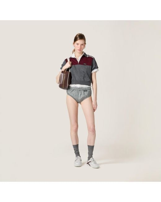 【MiuMiu】Technical silk briefs Miu Miu Technical Silk Briefs | Lyst