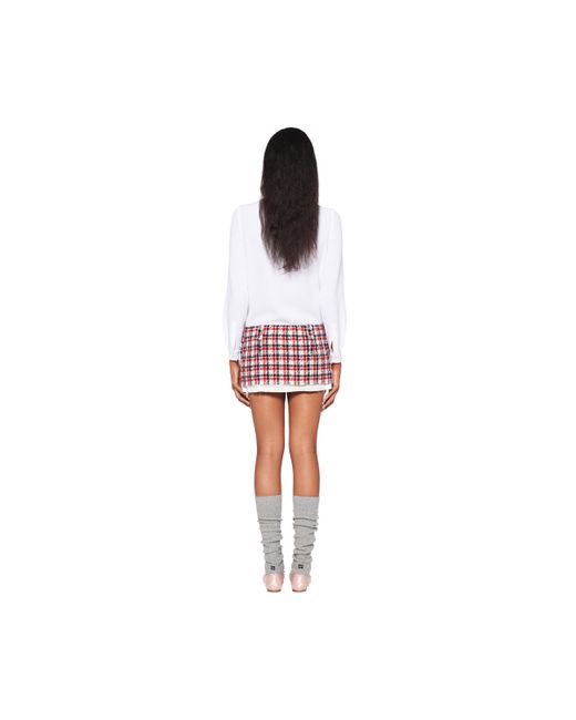 MIU MIU Check Tweed Mini Skirt ボトムス ミニスカート