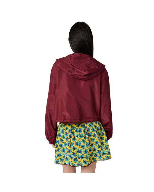 Miu Miu Red Technical Fabric Blouson Jacket