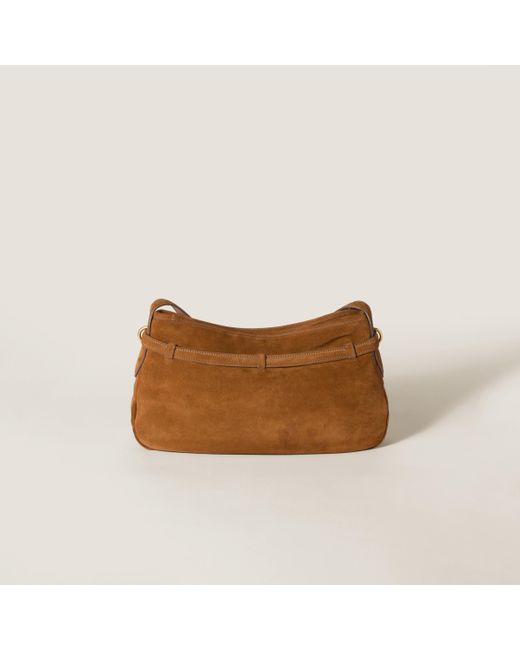 Miu Miu Brown Aventure Suede Bag