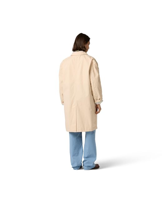 Miu Miu Natural Old Gabardine Single-Breasted Trench Coat