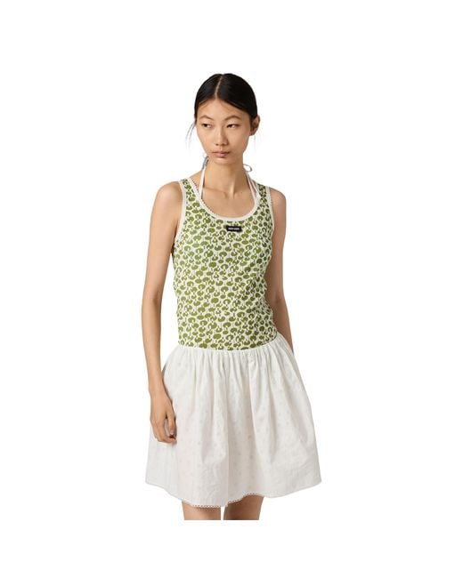Miu Miu Green Cotton Tank Top