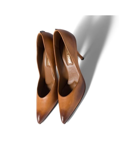 Miu Miu Brown Leather Pumps