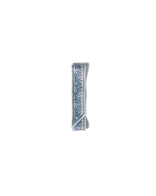 Miu Miu Blue Printed Twill Scarf