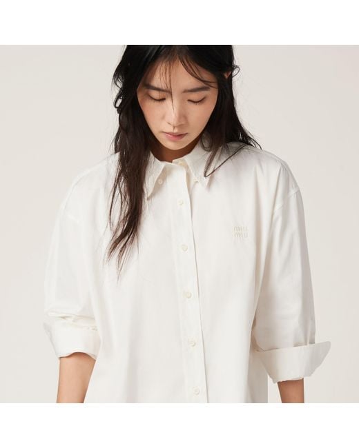 Miu Miu White Poplin Shirt