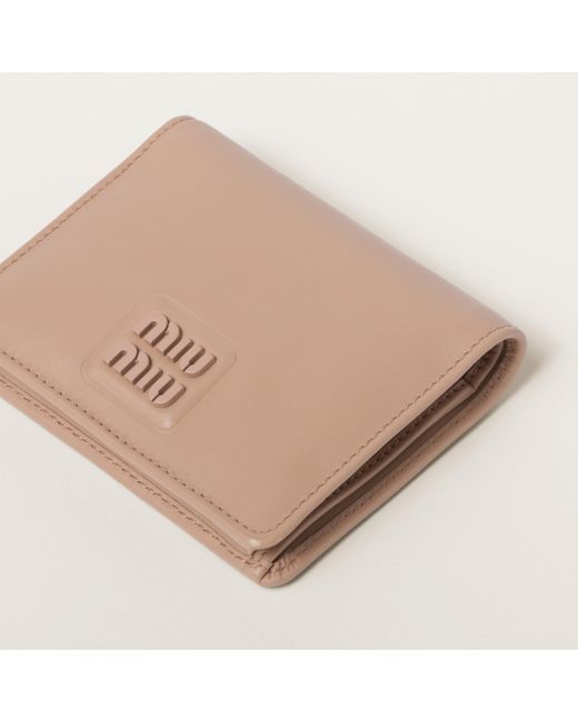Miu Miu Natural Small Leather Wallet