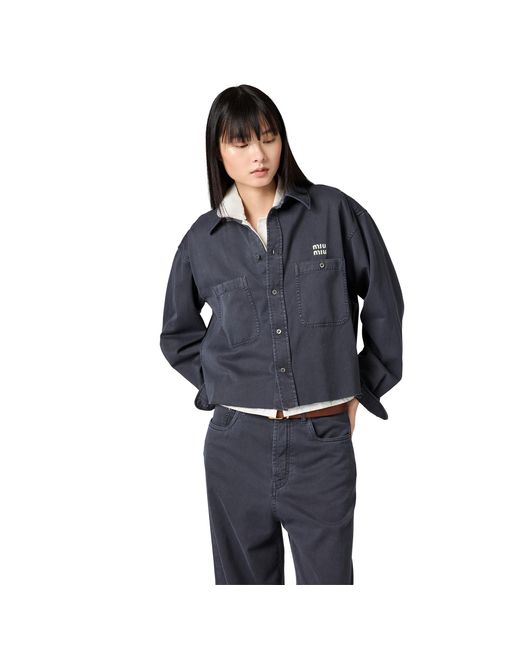 Miu Miu Blue Light Denim Shirt