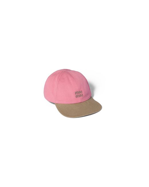 Miu Miu Pink Drill Baseball Cap