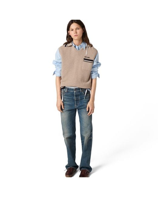 Miu Miu Natural Cashmere Vest