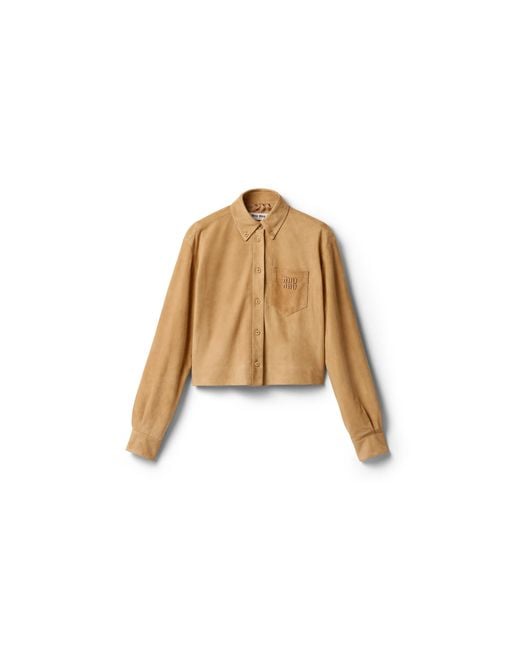 Miu Miu Natural Suede Shirt