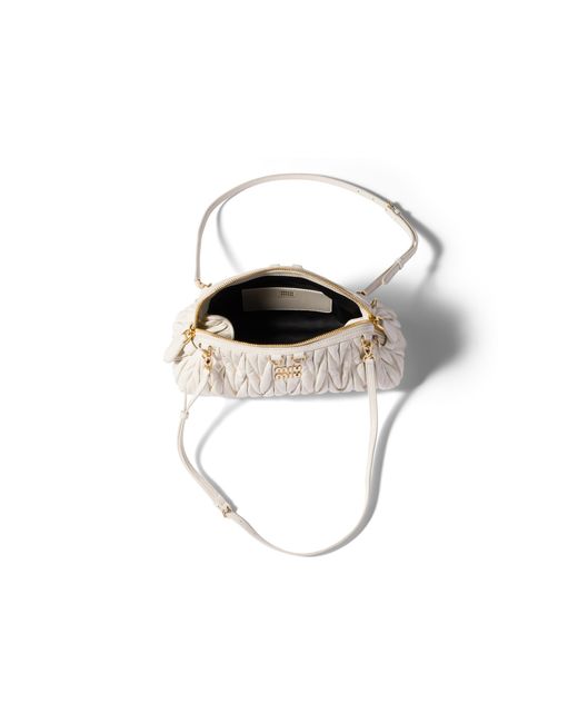 Miu Miu Natural Caprice Matelassé Nappa Leather Clutch