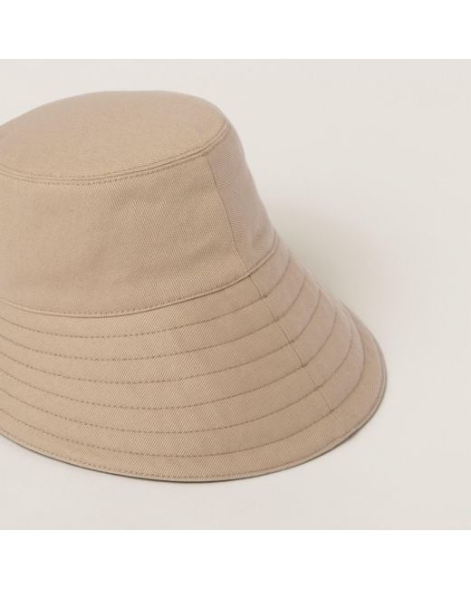 Miu Miu Natural Drill Hat