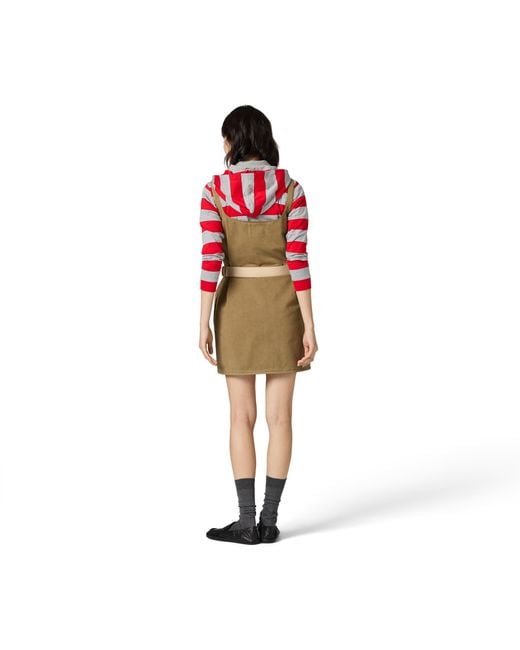 Miu Miu Green Old Gabardine Mini-Dress