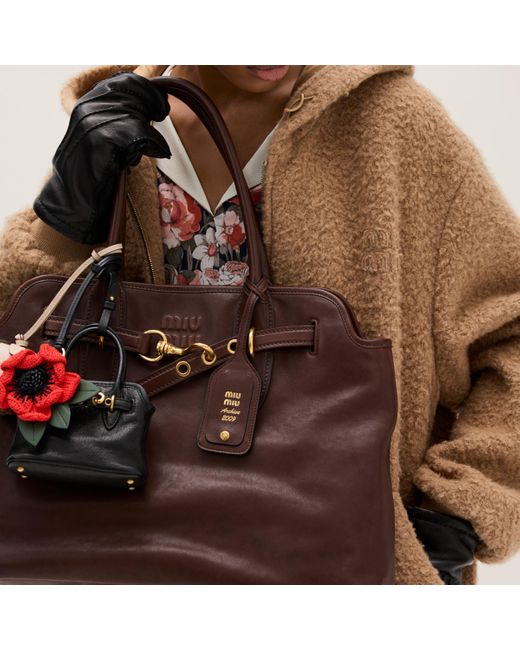 Miu Miu Brown Pile Hoodie Jacket