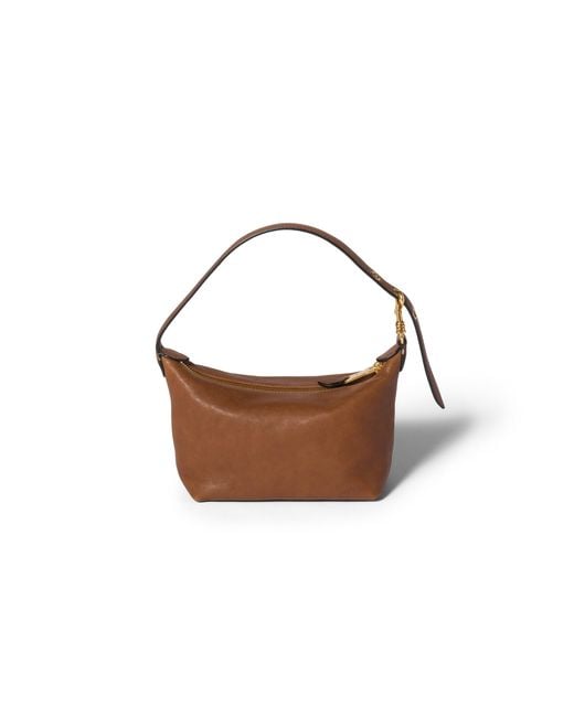 Miu Miu Brown Spirit Nappa Leather Pouch