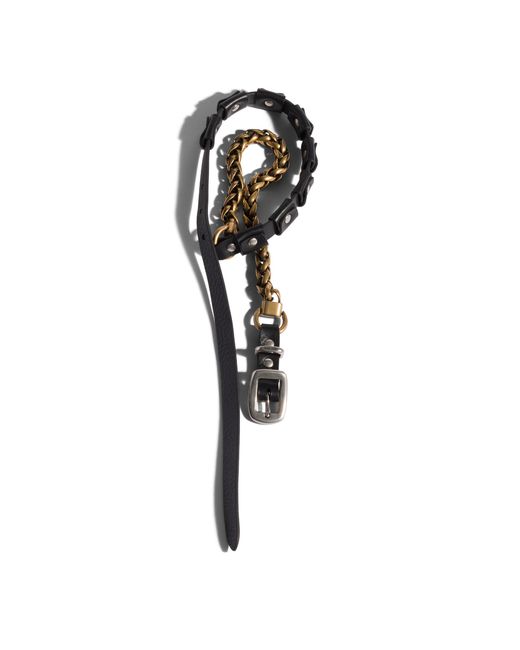 Miu Miu Black Metal And Leather Necklace