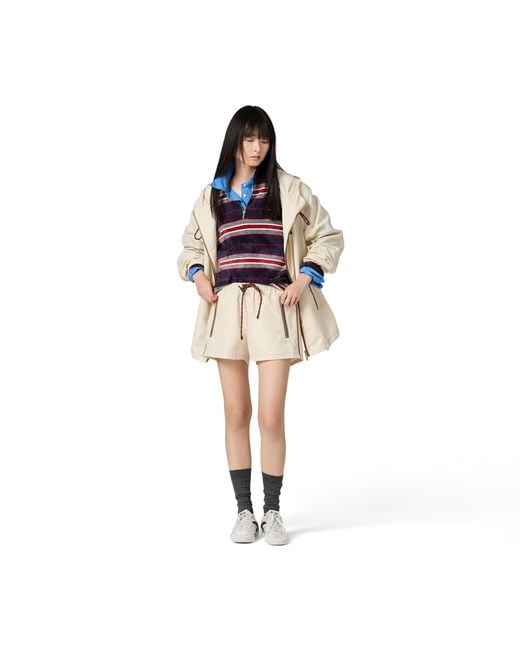 Miu Miu Metallic Technical Fabric Shorts