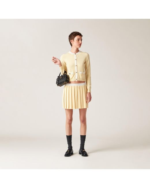 Miu Miu Natural Cashmere Miniskirt