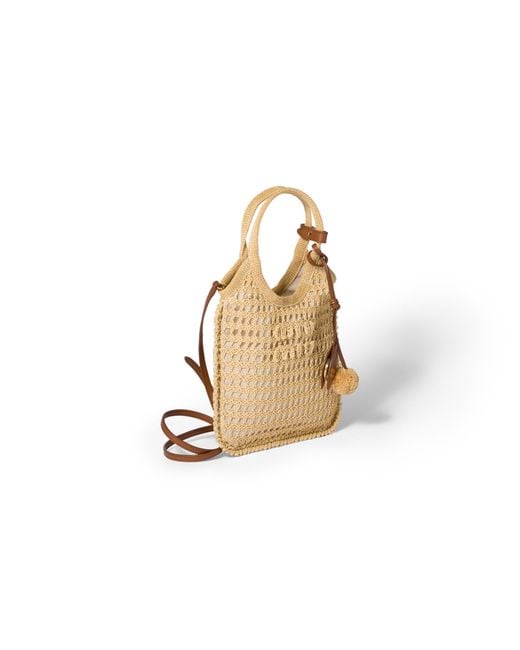 Miu Miu Metallic Ivy Raffia Crochet Handbag