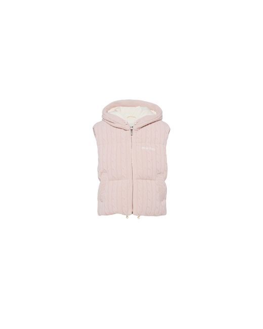 Miu Miu Pink Padded Cashmere Wool Down Vest