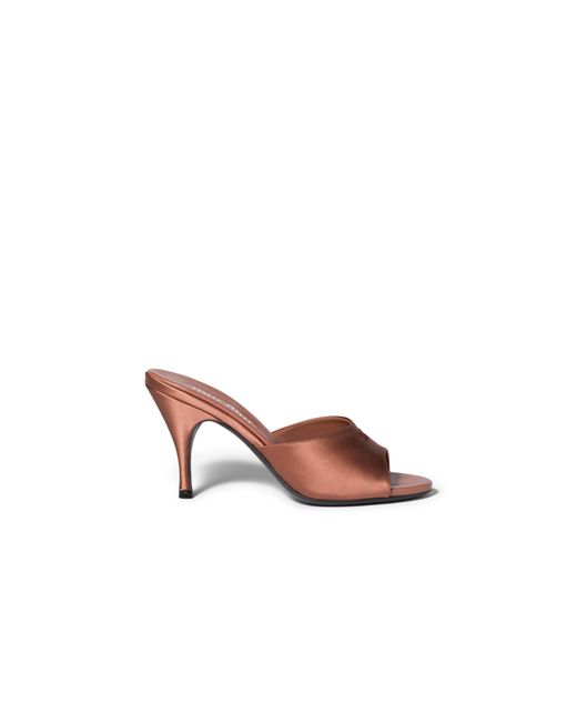 Miu Miu Brown Satin Sandals