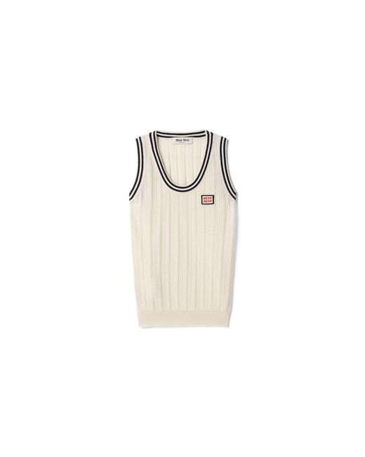 Miu Miu Natural Cashmere Top