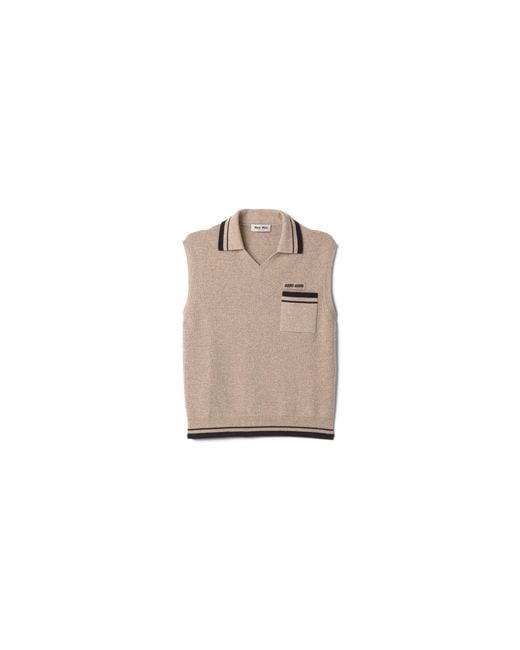 Miu Miu Natural Cashmere Vest